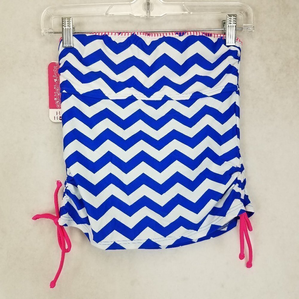NEW Hula Honey Size XS Tankini Swim Top Stitching detail NWT $28 No halter strap